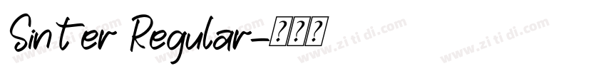 Sinter Regular字体转换